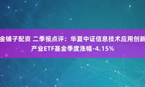 金铺子配资 二季报点评：华夏中证信息技术应用创新产业ETF基金季度涨幅-4.15%
