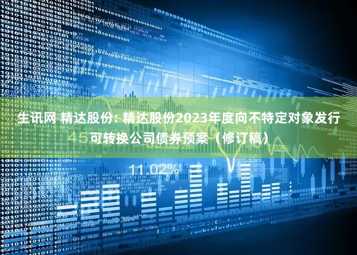 生讯网 精达股份: 精达股份2023年度向不特定对象发行可转换公司债券预案（修订稿）