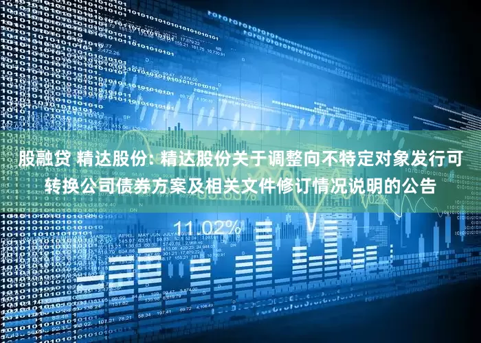 股融贷 精达股份: 精达股份关于调整向不特定对象发行可转换公司债券方案及相关文件修订情况说明的公告
